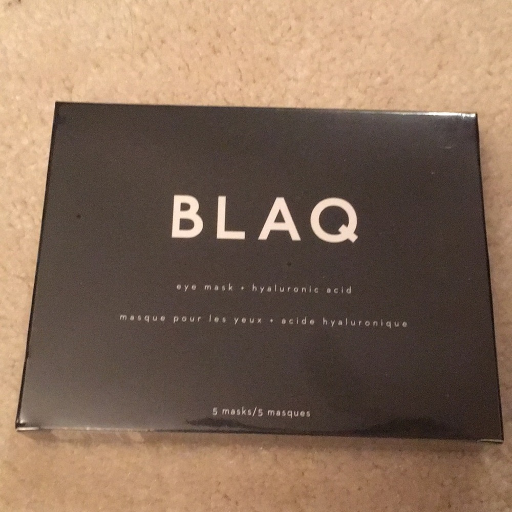 Blaq hydrogel eye mask with hyaluronic acid.